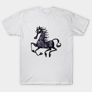 simple stylization of a Celtic black horse T-Shirt